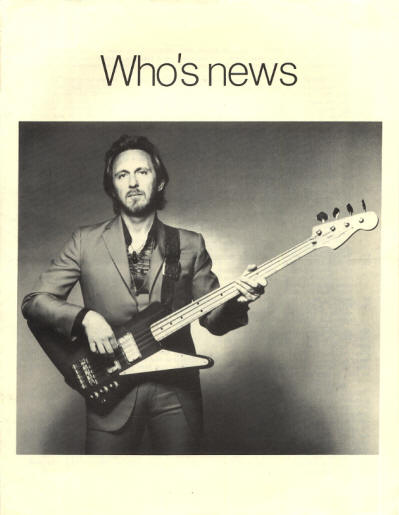 The Who - USA - Who's News - October, 1981