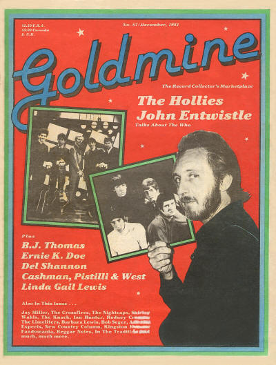 John Entwistle - USA - Goldmine - December, 1981