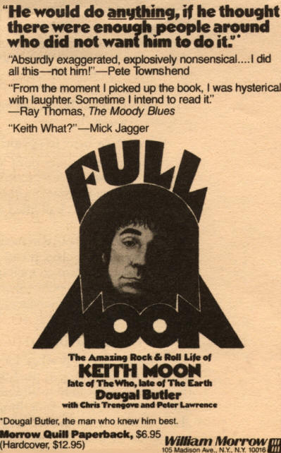 Keith Moon - Full Moon - 1981 USA