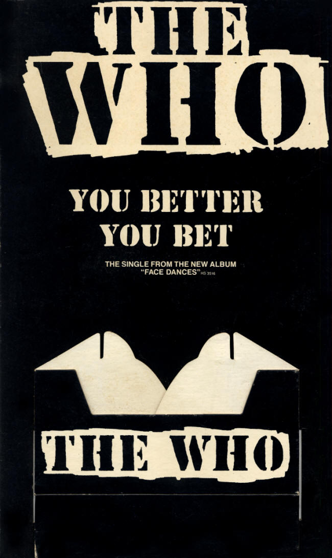 The Who - You Better You Bet - 1981 USA Store Display