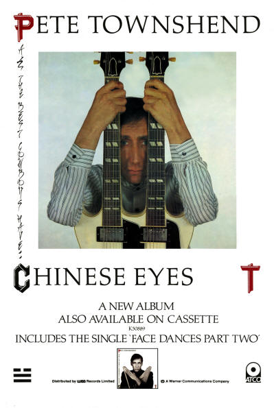Pete Townshend - All The Best Cowboys Have Chinese Eyes - 1982 UK (Promo)