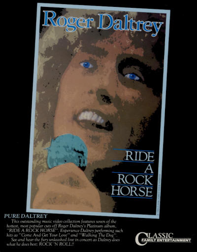 Roger Daltrey - Ride A Rock Horse (Video) - 1983 USA