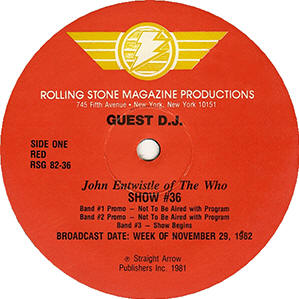 John Entwistle Of The Who - Broadcast Date Week Of November 29, 1982