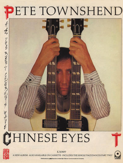 Pete Townshend - All The Best Cowboys Have Chinese Eyes - 1982 UK