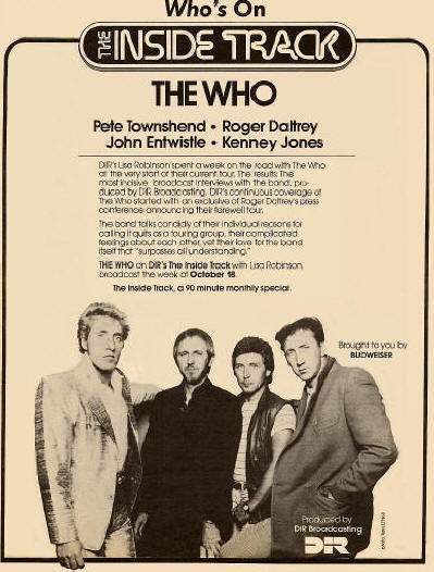 The Who - The Inside Track - 1982 USA