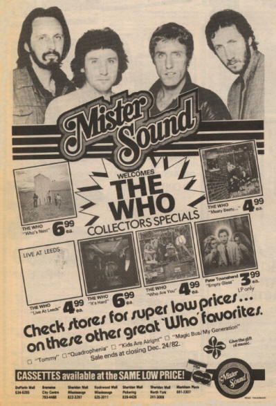 The Who - Mr. Sound - Canada, 1982