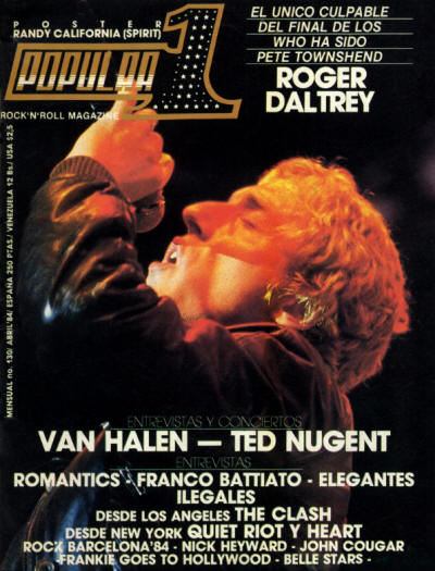 Roger Daltrey - Spain - Popular 1 - April, 1984