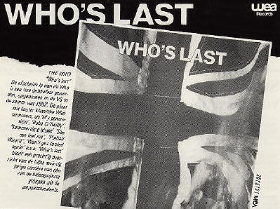 The Who - Who's Last - 1984 Holland