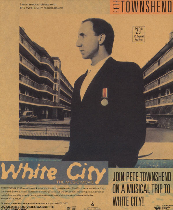  Pete Townshend - White City Video - 1985 USA