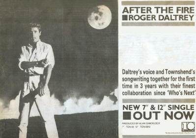 Roger Daltrey - After The Fire - 1985 UK