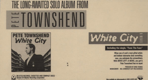 Pete Townshend - White City - 1985 USA