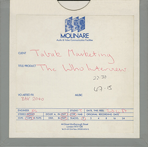 The Who - Unknown UK Interview - April 23, 1987