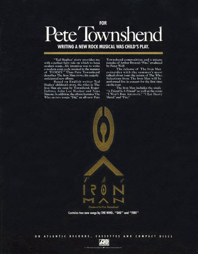 Pete Townshend - Iron Man - 1989 USA