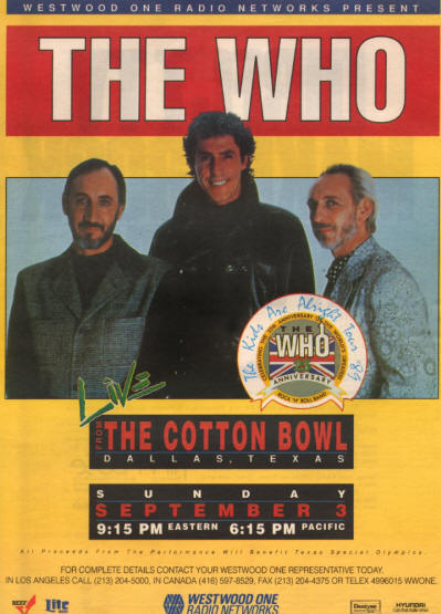 The Who - Cotton Bowl - September 3, 1989