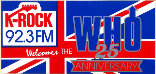 The Who - Bumper Sticker - 1989 USA