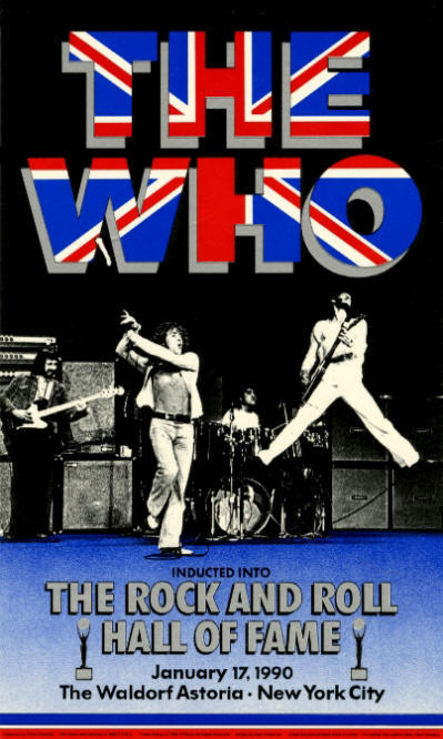 The Who - The Rock And Roll Hall Of Fame - January 17, 1990 USA Postcard
