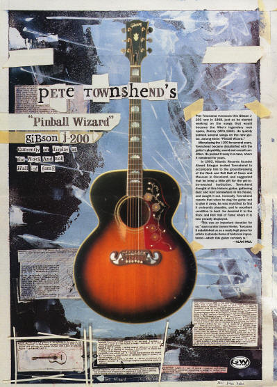 Pete Townshend's "Pinball Wizard" Gibson J-200 - 1994 USA