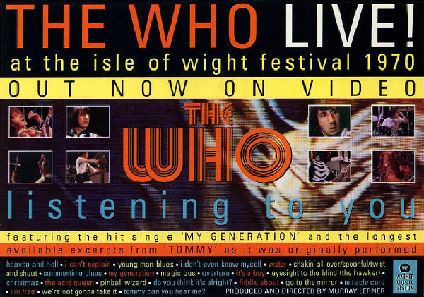 The Who - Live At The Isle Of Wight Festival 1970 - 1996 UK
