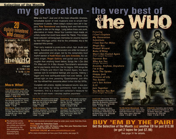 The Who - My Generation: The Very Best Of The Who - 1997 USA