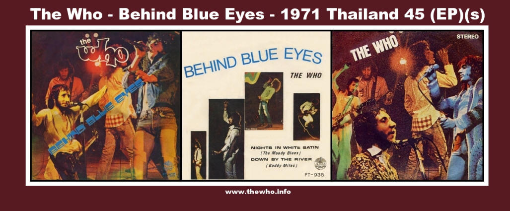 The Who - Behind Blue Eyes - 1971 Thailand 45 (EP)