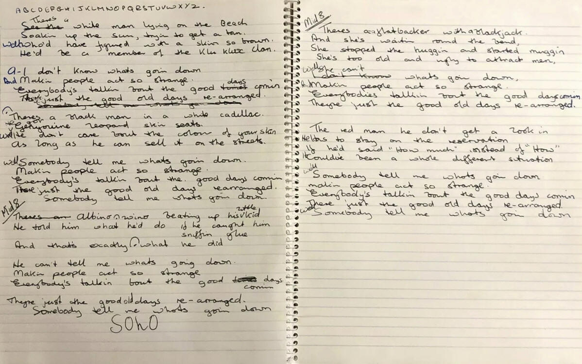 John Entwistle - Hand Written Lyrics For "Good Days Coming"