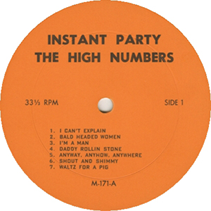 The Who - Instant Party - LP (Bootleg) - Printed Title Version - Label