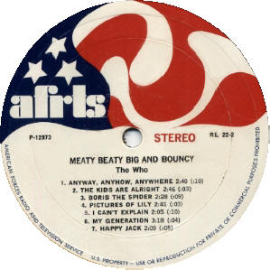The Who - Meaty Beaty Big & Bouncy - AFRTS - USA - LP - 1971