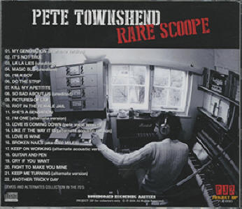 Pete Townshend - Rare Scoope - CD - Back Cover