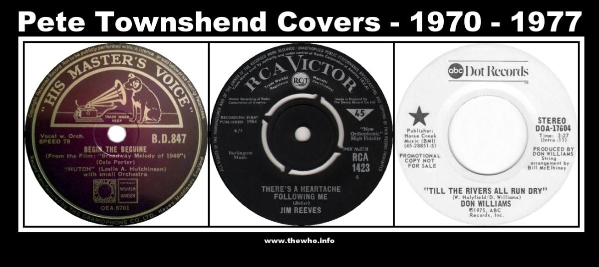 Pete Townshend Covers - 1970 - 1977