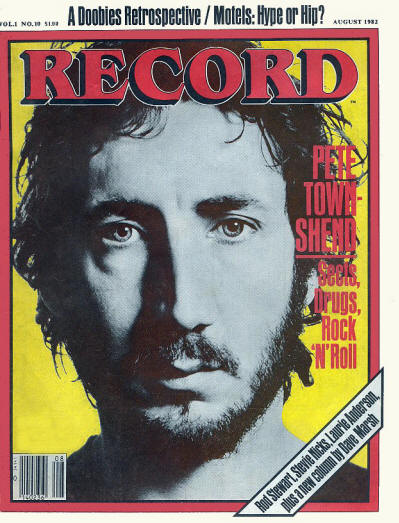 Pete Townshend - USA - Record - August, 1982