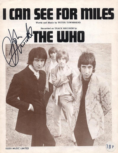 The Who - UK - I Can See For Miles - 1967 (Autographed by John Entwistle)