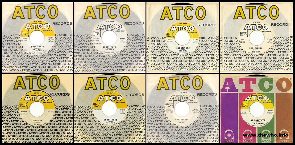 The Who - Substitute - 1966 USA 45 (Atco Label) - I trying walking forward but my feet walk back