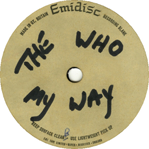 The Who - Summertime Blues / My Way - 1968 UK 45 (Acetate)