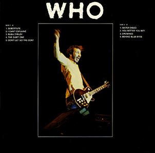 The Who - Who Vol. 1 -  LP (Back Cover)