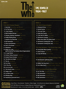 The Who - The Singles 1964 - 1967 - 2025 Japan CD (Back Cover)