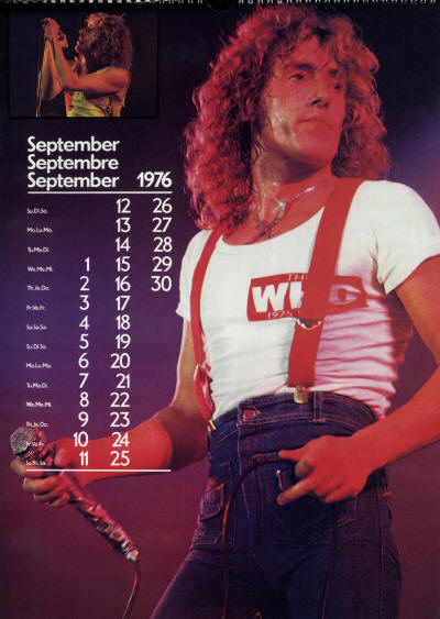The Who - 1976 Calendar