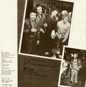 The Who 1981 - 03-28-81 - LP (Back Cover)