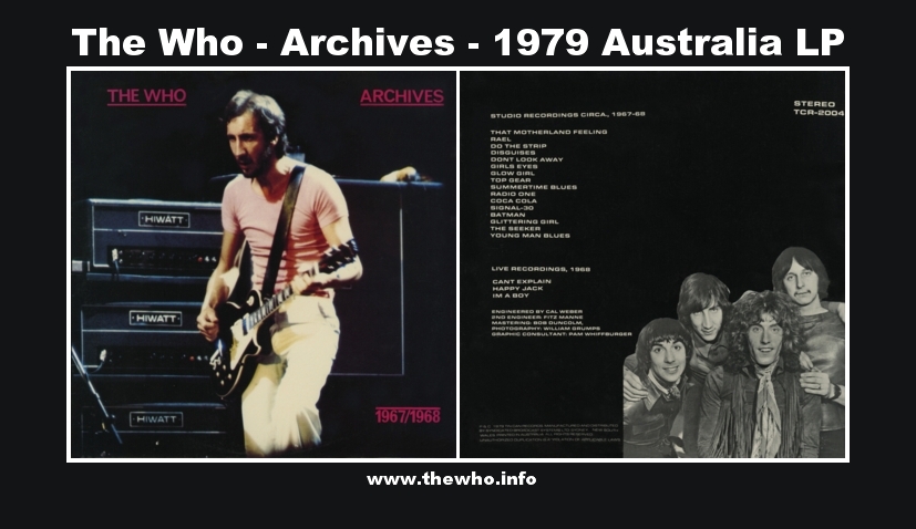 The Who – Archives - 1979 Australia LP