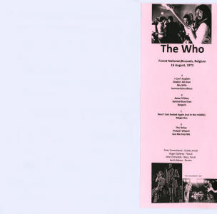 The Who - Brussels 1972 - 08-16-72 LP (Clear Vinyl)