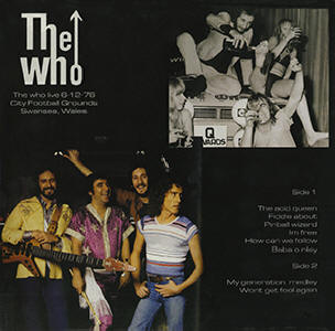 The Who - City Football Grounds Swansea, Wales - LP - 06-12-76 - Back Cover