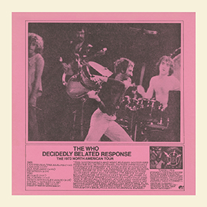 The Who Decidedly Belated Response LP