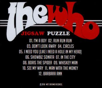 The Who - Jigsaw Puzzle - CD (Back Cover)