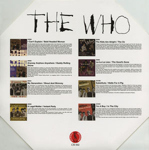 The Who - Italy LP (Picture Disc) Back Cover