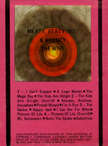 The Who - Meaty Beaty Big And Bouncy - 8-Track (MTC)