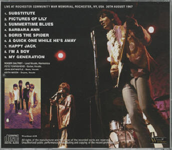 The Who - Rochester 1967 - Japan CD (Back Cover)