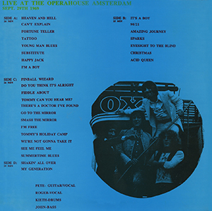 The Who - The High Numbers - The First Complete Rock Opera - LP (Back Cover)