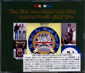 The Who - The Kids Are Alright Tour 1989 -  London Fourth Night Live - CD