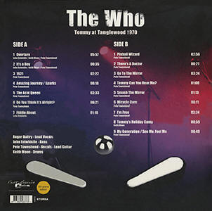 The Who - Tommy At Tanglewood 1970 - LP - 07-07-70 - (Back Covre)