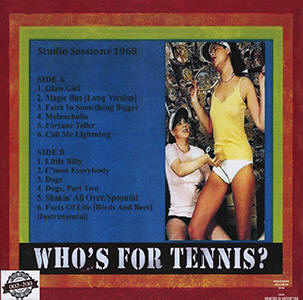 The Who - Who's For Tennis? - LP (Back Cover)