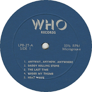 The Who - Who Unreleased - LP (Blue Label Version)